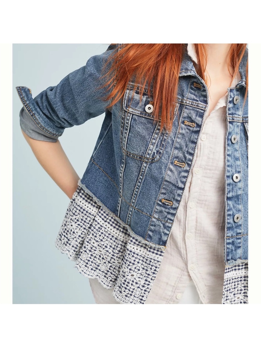 Pilcro Eyelet Denim Jacket from Anthropologie